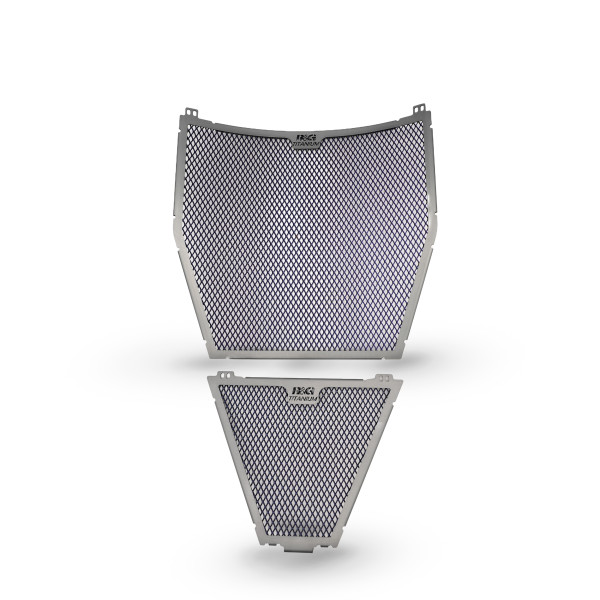 R&G Racing Titanium Radiator Guard and Oil Cooler Guard Kit for Ducati Panigale V4, V4S and Speciale V4 ’20- Models